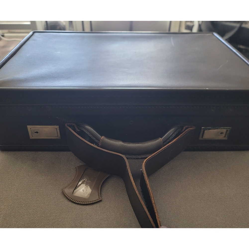 Vintage Hartmann Escort Vinyl‎ Attache Case Brown Briefcase 18 Inch - Picture 14 of 16